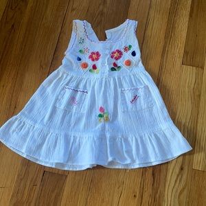 White handmade Dominican toddler Dress